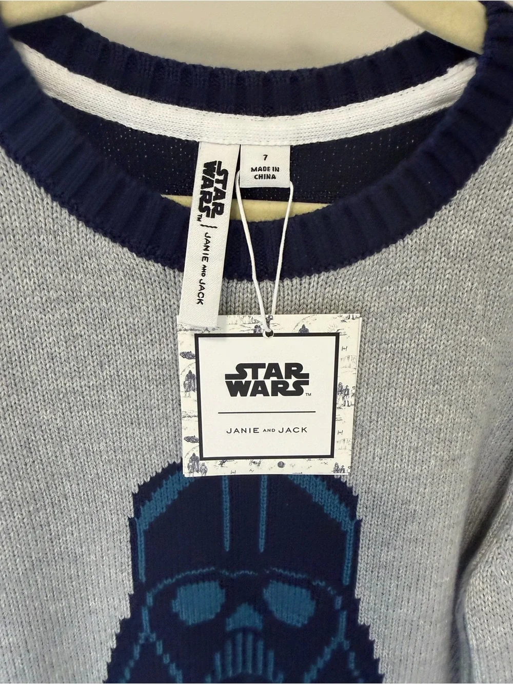 NWT Janie and Jack x Star Wars Darth Vader Knit Sweater Boys Size 7